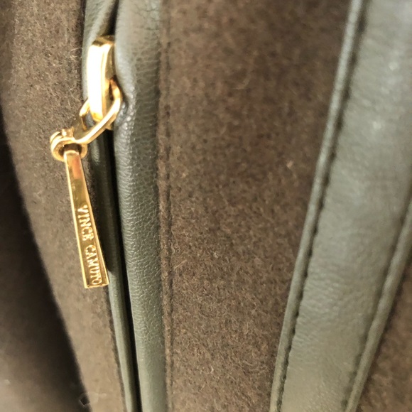 Vince Camuto Wool Khaki Car Coat - Picture 5 of 9